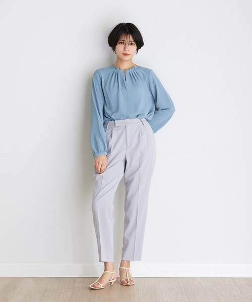 INED CLARO(イネドクラロ)の「【ZOZO限定】洗濯機で洗える!マカロンツイルセットアップスーツ《2点セット》《サマージャケット》《マシンウォッシャブル 》(スーツセット・レディース・ベージュ/ネイビー/グレー・9号/11号)」の9枚目の写真