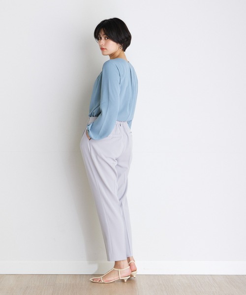 INED CLARO(イネドクラロ)の「【ZOZO限定】洗濯機で洗える!マカロンツイルセットアップスーツ《2点セット》《サマージャケット》《マシンウォッシャブル 》(スーツセット・レディース・ベージュ/ネイビー/グレー・9号/11号)」の13枚目の写真