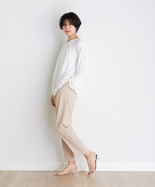 INED CLARO(イネドクラロ)の「【ZOZO限定】洗濯機で洗える!マカロンツイルセットアップスーツ《2点セット》《サマージャケット》《マシンウォッシャブル 》(スーツセット・レディース・ベージュ/ネイビー/グレー・9号/11号)」の21枚目の写真