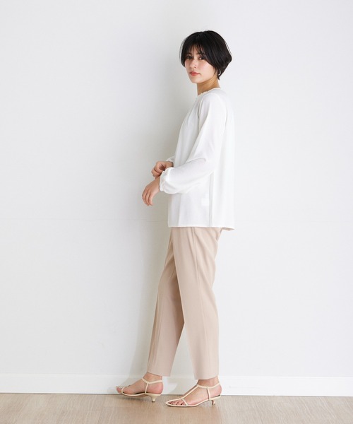 INED CLARO(イネドクラロ)の「【ZOZO限定】洗濯機で洗える!マカロンツイルセットアップスーツ《2点セット》《サマージャケット》《マシンウォッシャブル 》(スーツセット・レディース・ベージュ/ネイビー/グレー・9号/11号)」の22枚目の写真