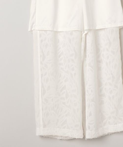 JEANASIS（ジーナシス）の「シアーフリンジジャガードパンツ【SET UP対応】/905694（その他パンツ・レディース・ライトベージュ/ブラック/オフホワイト・FREE）」の16枚目の写真