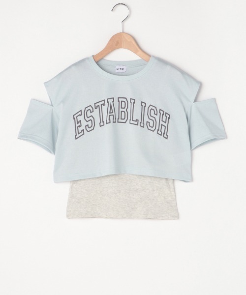 LOVETOXIC(ラブトキシック)の「【LTXC】接触冷感 肩開短丈TインナーSET(Tシャツ/カットソー・キッズ・ブラック/オフホワイト/ホワイト/サックスブルー・L/SS/M/S)」の8枚目の写真