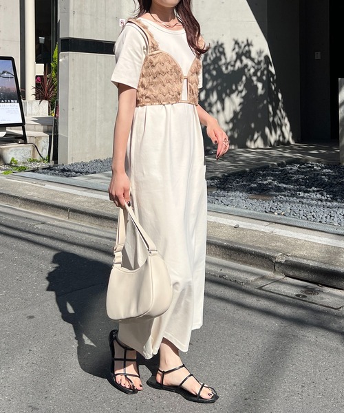CAPRICIEUX LE'MAGE（カプリシューレマージュ）の「【サイズ展開あり】【セットアイテム】ビスチェSETワンピース（ワンピース・レディース・ブラック/ホワイト系その他・FREE/S）」の11枚目の写真