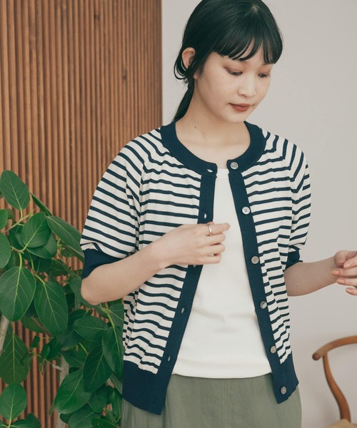 FORK&SPOON（フォークアンドスプーン）の「FORK&SPOON　コンパクトTシャツ（Tシャツ/カットソー・レディース・ブラック/ブラウン系その他/ミント/オフホワイト・1）」の5枚目の写真