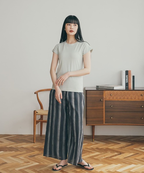 FORK&SPOON（フォークアンドスプーン）の「FORK&SPOON　コンパクトTシャツ（Tシャツ/カットソー・レディース・ブラック/ブラウン系その他/ミント/オフホワイト・1）」の10枚目の写真