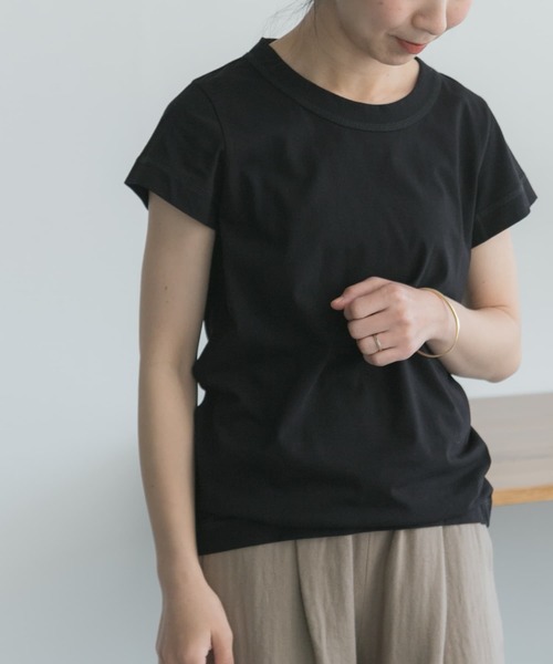 FORK&SPOON（フォークアンドスプーン）の「FORK&SPOON　コンパクトTシャツ（Tシャツ/カットソー・レディース・ブラック/ブラウン系その他/ミント/オフホワイト・1）」の11枚目の写真