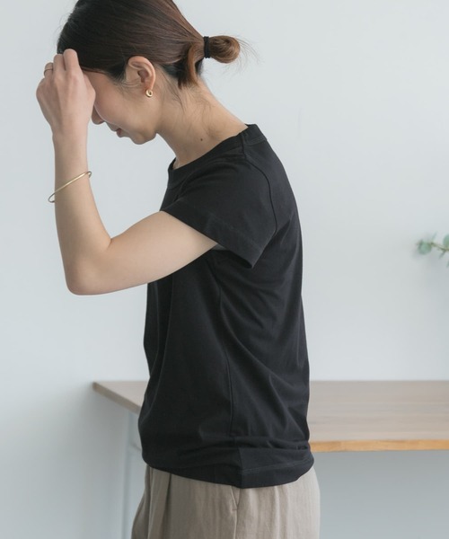 FORK&SPOON（フォークアンドスプーン）の「FORK&SPOON　コンパクトTシャツ（Tシャツ/カットソー・レディース・ブラック/ブラウン系その他/ミント/オフホワイト・1）」の12枚目の写真