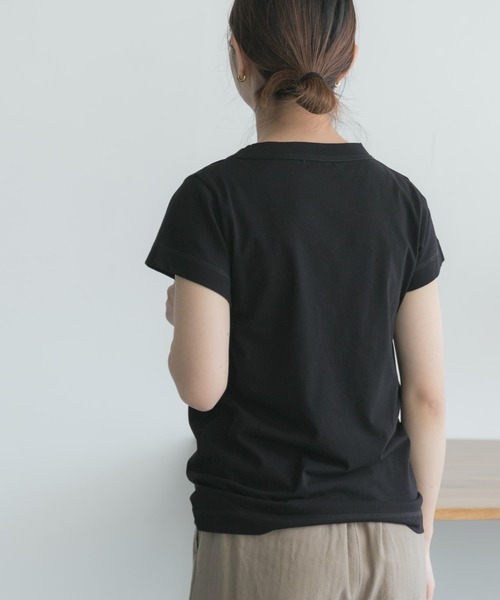 FORK&SPOON（フォークアンドスプーン）の「FORK&SPOON　コンパクトTシャツ（Tシャツ/カットソー・レディース・ブラック/ブラウン系その他/ミント/オフホワイト・1）」の13枚目の写真