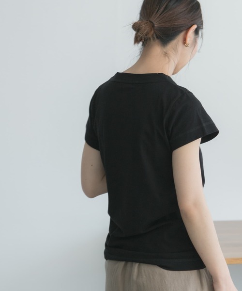 FORK&SPOON（フォークアンドスプーン）の「FORK&SPOON　コンパクトTシャツ（Tシャツ/カットソー・レディース・ブラック/ブラウン系その他/ミント/オフホワイト・1）」の14枚目の写真