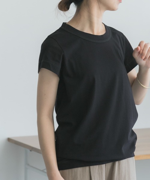 FORK&SPOON（フォークアンドスプーン）の「FORK&SPOON　コンパクトTシャツ（Tシャツ/カットソー・レディース・ブラック/ブラウン系その他/ミント/オフホワイト・1）」の15枚目の写真