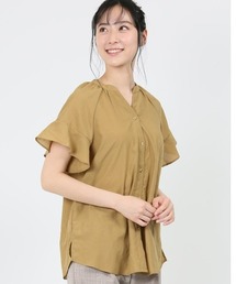 m.f.editorial | エムエフエディトリアルレディース/m.f.editorial:Women 前開き 袖フレアーブラウス(シャツ/ブラウス)