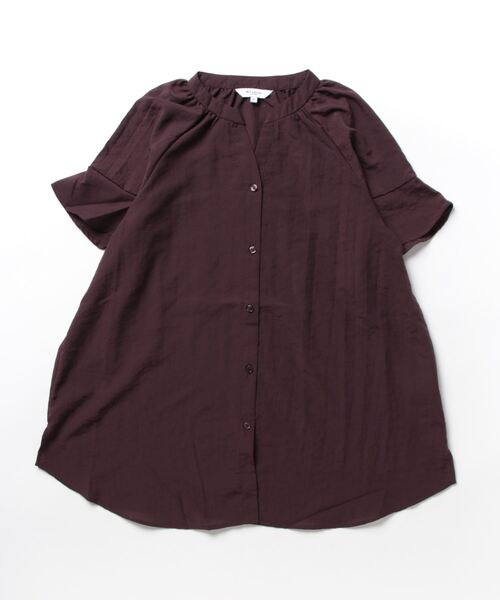 m.f.editorial（エムエフエディトリアル）の「m.f.エディトリアル レディース 前開き 袖フレアーブラウス（シャツ/ブラウス・レディース・イエロー系その他/ボルドー・MEDIUM/LARGE）」の9枚目の写真