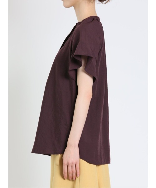 m.f.editorial（エムエフエディトリアル）の「m.f.エディトリアル レディース 前開き 袖フレアーブラウス（シャツ/ブラウス・レディース・イエロー系その他/ボルドー・MEDIUM/LARGE）」の11枚目の写真