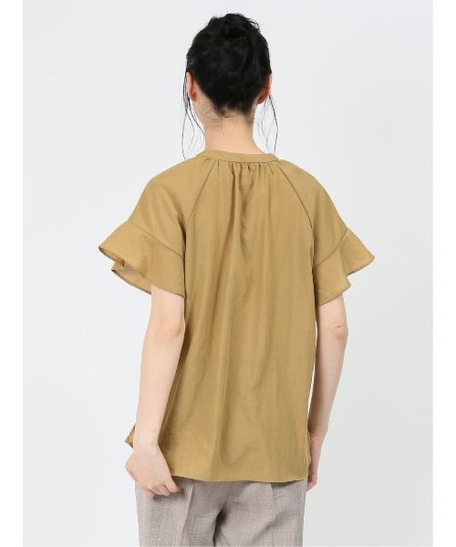 m.f.editorial（エムエフエディトリアル）の「m.f.エディトリアル レディース 前開き 袖フレアーブラウス（シャツ/ブラウス・レディース・イエロー系その他/ボルドー・MEDIUM/LARGE）」の20枚目の写真