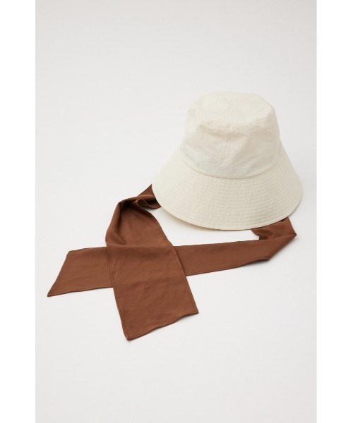 SLY（スライ）の「WIDE RIBBON BRIMHAT ワイドリボン ブリム ハット バケットハット 2WAY（ハット・レディース・アイボリー/ブラック・FREE）」の18枚目の写真