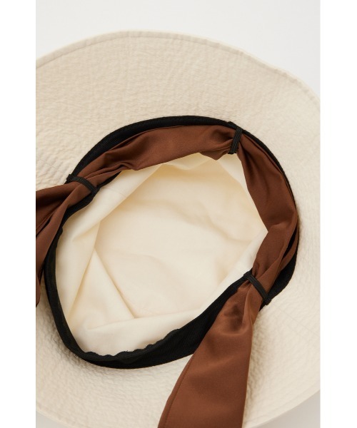SLY（スライ）の「WIDE RIBBON BRIMHAT ワイドリボン ブリム ハット バケットハット 2WAY（ハット・レディース・アイボリー/ブラック・FREE）」の11枚目の写真