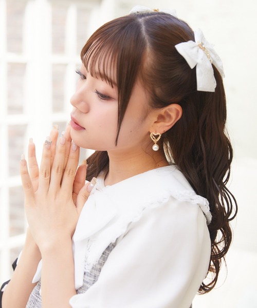ROJITA(ロジータ)の「パール付きミニハートピアス(ピアス(両耳用)・レディース・シルバー/ゴールド・FREE)」の13枚目の写真