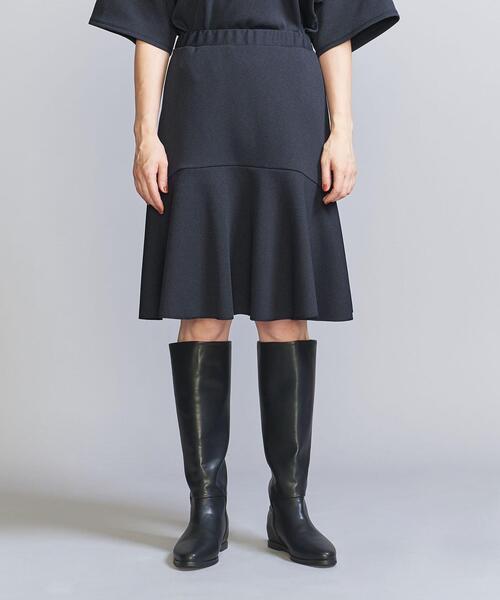 BEAUTY&YOUTH UNITED ARROWS（ビューティーアンドユースユナイテッドアローズ）の「ダンボールニット フレア スカート -ウォッシャブル-（スカート・レディース・ネイビー/オフホワイト・S/M）」の3枚目の写真