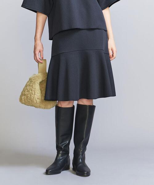BEAUTY&YOUTH UNITED ARROWS（ビューティーアンドユースユナイテッドアローズ）の「ダンボールニット フレア スカート -ウォッシャブル-（スカート・レディース・ネイビー/オフホワイト・S/M）」の10枚目の写真