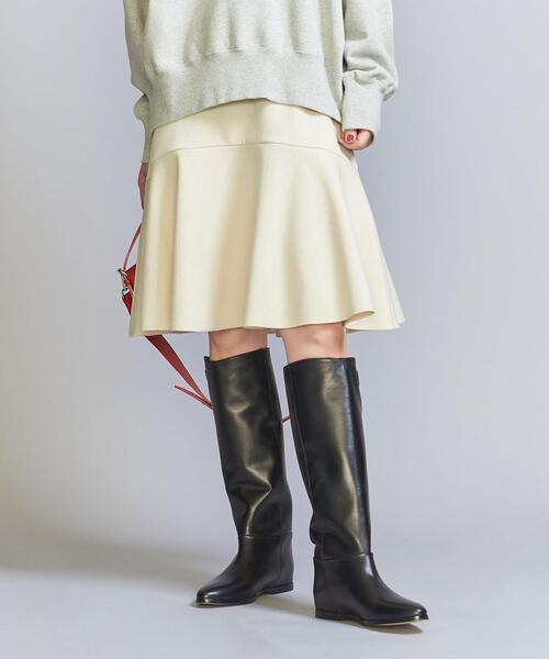 BEAUTY&YOUTH UNITED ARROWS（ビューティーアンドユースユナイテッドアローズ）の「ダンボールニット フレア スカート -ウォッシャブル-（スカート・レディース・ネイビー/オフホワイト・S/M）」の16枚目の写真