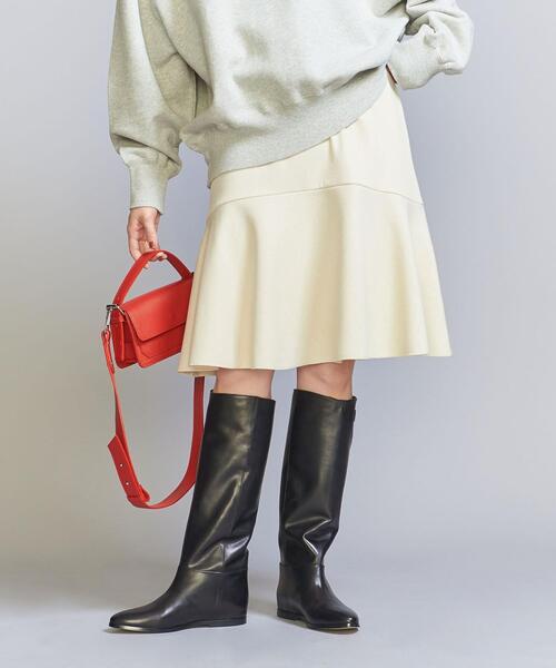 BEAUTY&YOUTH UNITED ARROWS（ビューティーアンドユースユナイテッドアローズ）の「ダンボールニット フレア スカート -ウォッシャブル-（スカート・レディース・ネイビー/オフホワイト・S/M）」の17枚目の写真