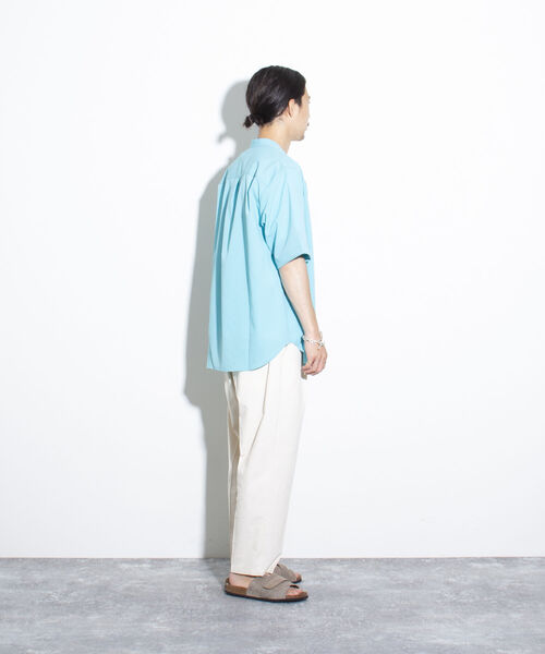 GLOSTER（グロスター）の「【GLOSTER/グロスター】EVALET バンドカラーシャツ 日本製（シャツ/ブラウス・メンズ・オリーブ/ライトブルー/キナリ/ネイビー・M/L/S）」の16枚目の写真