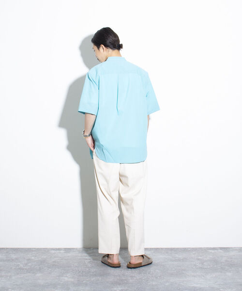 GLOSTER（グロスター）の「【GLOSTER/グロスター】EVALET バンドカラーシャツ 日本製（シャツ/ブラウス・メンズ・オリーブ/ライトブルー/キナリ/ネイビー・M/L/S）」の17枚目の写真