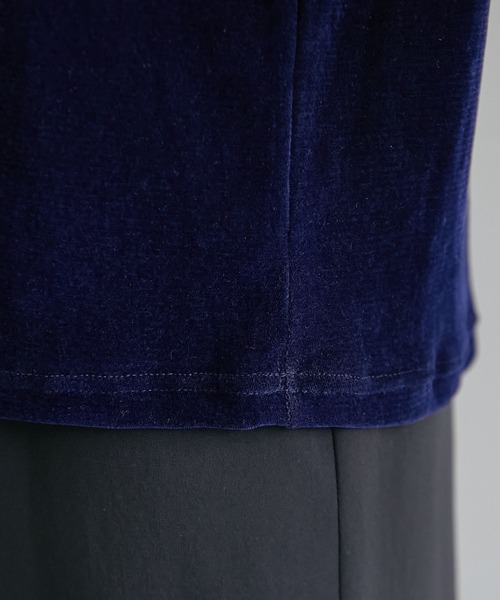 COLLAGE GALLARDAGALANTE（コラージュガリャルダガランテ）の「シアーフロッキーTシャツ（Tシャツ/カットソー・レディース・ネイビー/オリーブ・FREE）」の17枚目の写真