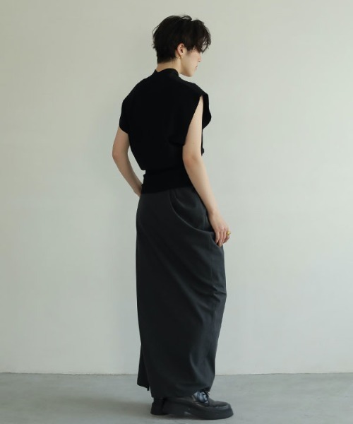 ETRE TOKYO オープンネックニットポロ 黒 ETRE TOKYO オープンネックニットポロ 黒 ETRE TOKYO（エトレ
