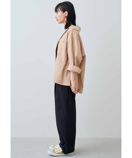 MEDE19F（メデジュウキュウ）の「ＭＥＤＥ１９Ｆ　コットン素材のワイドスリーブシャツジャケット〈ベージュ〉（その他アウター・レディース・ベージュ・MEDIUM/LARGE/X-LARGE）」の5枚目の写真