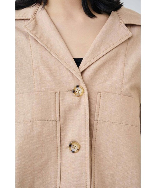 MEDE19F（メデジュウキュウ）の「ＭＥＤＥ１９Ｆ　コットン素材のワイドスリーブシャツジャケット〈ベージュ〉（その他アウター・レディース・ベージュ・MEDIUM/LARGE/X-LARGE）」の7枚目の写真