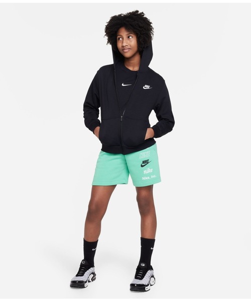 NIKE（ナイキ）の「ナイキ クラブ フリース ジュニア フレンチ テリー フルジップ パーカー / Nike Club Fleece Big Kids' French Terry Full-Zip Hoodie ＜130-170cm 展開＞（パーカー・キッズ・ブラック/ブラウン系その他2/グレー系その他/サーモンピンク/エメラルド/ブルー系その他2・160/170/130/140/150）」の10枚目の写真