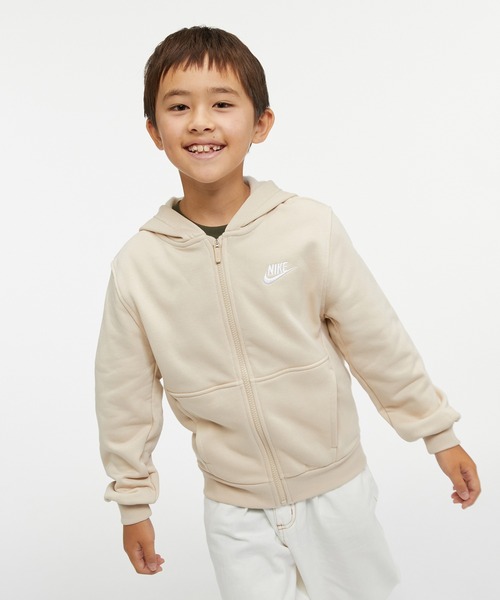NIKE（ナイキ）の「ナイキ クラブ フリース ジュニア フレンチ テリー フルジップ パーカー / Nike Club Fleece Big Kids' French Terry Full-Zip Hoodie ＜130-170cm 展開＞（パーカー・キッズ・ブラック/ブラウン系その他2/グレー系その他/サーモンピンク/エメラルド/ブルー系その他2・160/170/130/140/150）」の16枚目の写真