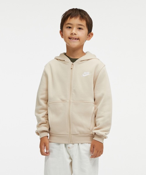 NIKE（ナイキ）の「ナイキ クラブ フリース ジュニア フレンチ テリー フルジップ パーカー / Nike Club Fleece Big Kids' French Terry Full-Zip Hoodie ＜130-170cm 展開＞（パーカー・キッズ・ブラック/ブラウン系その他2/グレー系その他/サーモンピンク/エメラルド/ブルー系その他2・160/170/130/140/150）」の15枚目の写真