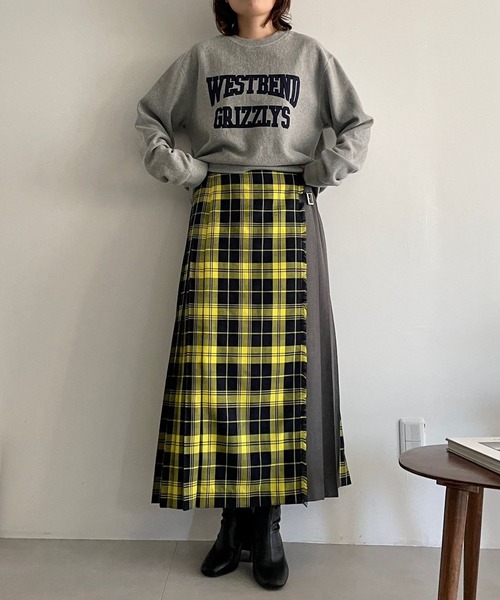 LOWRYS FARM（ローリーズファーム）の「ハイショクチェックキルトスカート　972487（スカート・レディース・イエロー/オレンジ・FREE）」の13枚目の写真