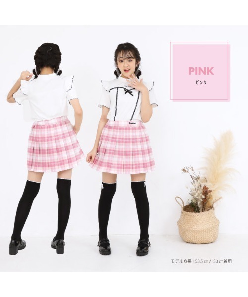 ピンク プリーツスカート プリーツスカート 蛍光ピンク インナーペチパン付きプリーツスカート | mamecocloset