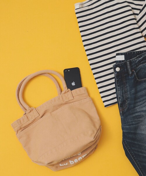 B:MING by BEAMS（ビーミングバイビームス）の「ウォッシュ キャンバス トート バッグ（トートバッグ・メンズ・ピンク/ブルー/ダークグリーン/ネイビー/ベージュ/イエロー系その他5・FREE）」の2枚目の写真