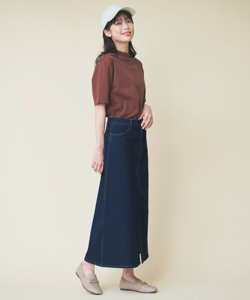 ANY（エニィ）の「【UVケア】ビューティーベーシックモックネック半袖プルオーバー（Tシャツ/カットソー・レディース・ワイン系/グレー系/アイボリー系/ブラック系・3/2）」の7枚目の写真