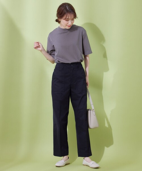 ANY（エニィ）の「【UVケア】ビューティーベーシックモックネック半袖プルオーバー（Tシャツ/カットソー・レディース・ワイン系/グレー系/アイボリー系/ブラック系・3/2）」の14枚目の写真