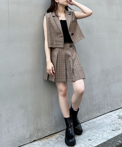 INGNI(イング)の「サイドベルトプリーツ/スカパン(セットアップ対応)(その他パンツ・レディース・ブラウン系その他2/ブラック/グレー・FREE)」の17枚目の写真