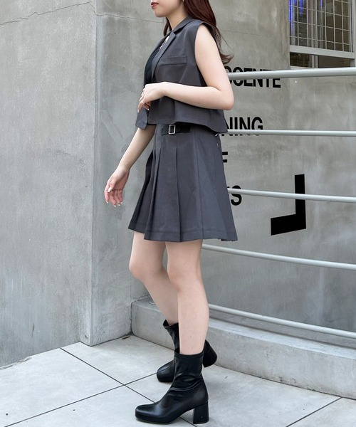 INGNI(イング)の「サイドベルトプリーツ/スカパン(セットアップ対応)(その他パンツ・レディース・ブラウン系その他2/ブラック/グレー・FREE)」の13枚目の写真