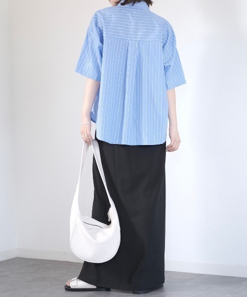 Reurie'（レウリィ）の「ハーフムーンバッグ / half moon bag ショルダーバッグ アイボリー ブラック 白 黒 合皮 人工皮革（ショルダーバッグ・レディース・ブラック/アイボリー・FREE）」の10枚目の写真