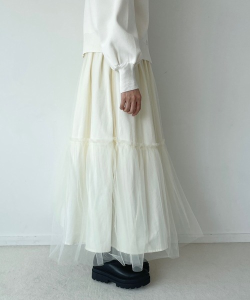 LOWRYS FARM（ローリーズファーム）の「リバーシブルチュールスカート　975536（スカート・レディース・グレー/グリーン/ブラック/アイボリー・FREE）」の6枚目の写真