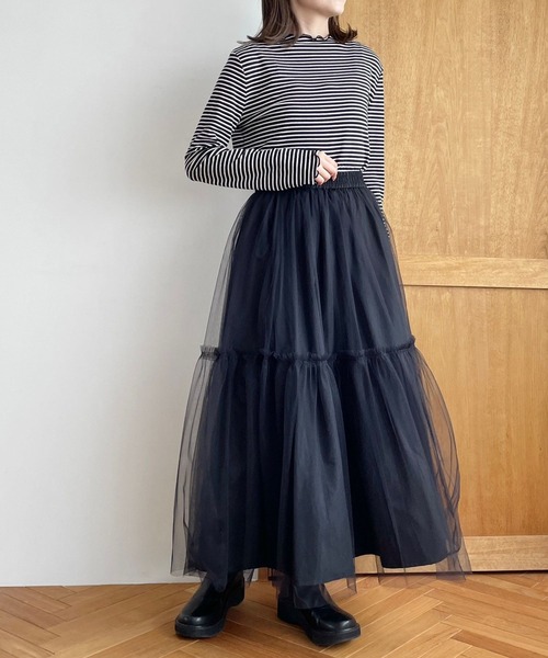 LOWRYS FARM（ローリーズファーム）の「リバーシブルチュールスカート　975536（スカート・レディース・グレー/グリーン/ブラック/アイボリー・FREE）」の8枚目の写真