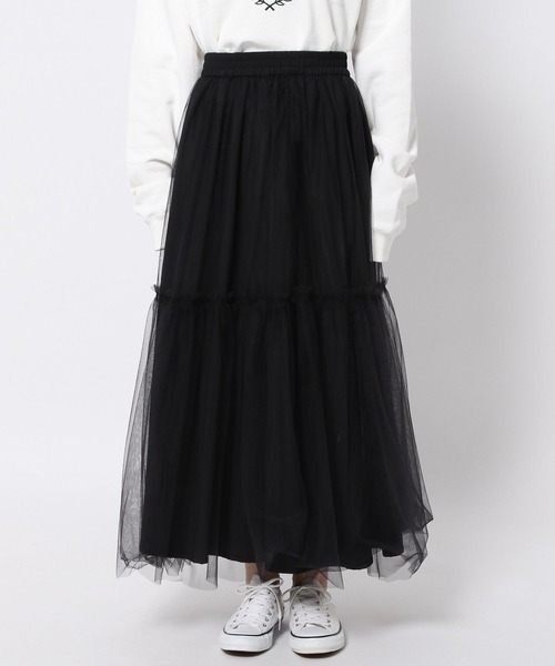 LOWRYS FARM（ローリーズファーム）の「リバーシブルチュールスカート　975536（スカート・レディース・グレー/グリーン/ブラック/アイボリー・FREE）」の18枚目の写真