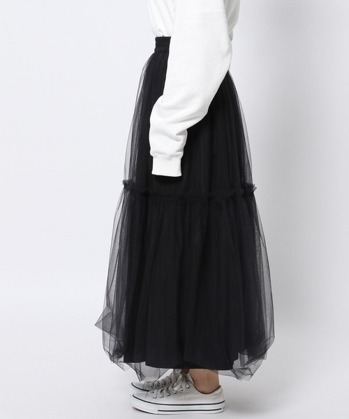 LOWRYS FARM（ローリーズファーム）の「リバーシブルチュールスカート　975536（スカート・レディース・グレー/グリーン/ブラック/アイボリー・FREE）」の19枚目の写真