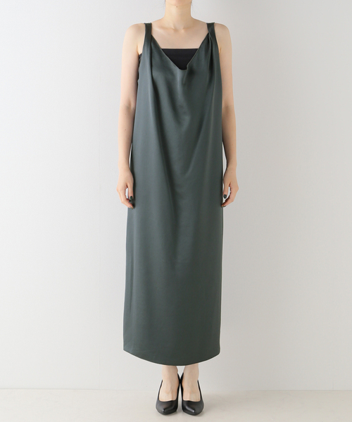 AP STUDIO(エーピーストゥディオ)の「SATIN LAYERED ONEPIECE(ワンピース・レディース・ネイビー/アイボリー・FREE)」の14枚目の写真