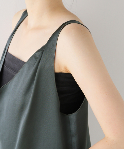 AP STUDIO(エーピーストゥディオ)の「SATIN LAYERED ONEPIECE(ワンピース・レディース・ネイビー/アイボリー・FREE)」の19枚目の写真