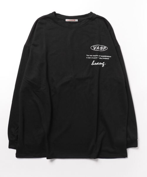NinaetLina(ニナエリナ)の「ビッグシルエットプリントロングTシャツ(Tシャツ/カットソー・レディース・ブルー/ブラック/ホワイト・FREE)」の12枚目の写真