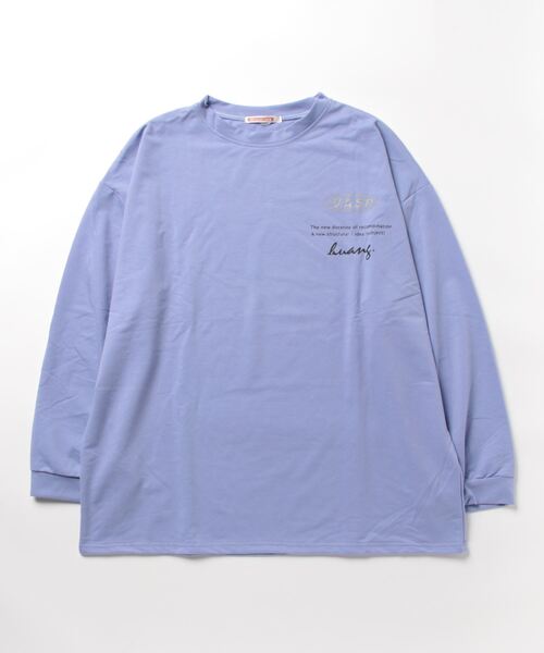 NinaetLina(ニナエリナ)の「ビッグシルエットプリントロングTシャツ(Tシャツ/カットソー・レディース・ブルー/ブラック/ホワイト・FREE)」の13枚目の写真